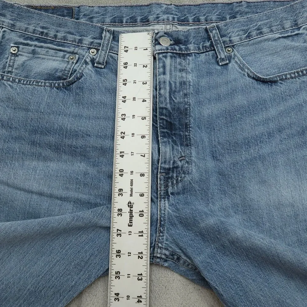 Levi's 514 Jeans Mens Size 38x30 Blue Straight Fit 100% Cotton Denim Stone Wash
